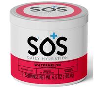 SOS Hydration Watermelon Electrolyte Powder | 31 Servings Tub | Light Flavour | Fast Mixing | Daily Electrolytes