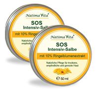 SOS Intensive Ointment with 10% Marigold Extract - 2 x 50 ml, Marigold Ointment for Skin Irritation, Dry and Cracked Skin, Intensive Skin Care - Calendula Ointment