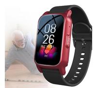 SOS Personal Alarm for Elderly Fall Detection Smartwatch Fall Alert Detector for Seniors GPS Location Tracker Waterproof Smart Watch for Dementia,Red