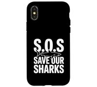 SOS Save Our Sharks Marine Conservation Awareness Case for iPhone X/XS