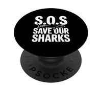 SOS Save Our Sharks Marine Conservation Awareness PopSockets Adhesive PopGrip