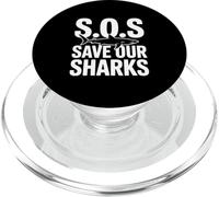SOS Save Our Sharks Marine Conservation Awareness PopSockets PopGrip for MagSafe