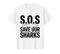SOS Save Our Sharks Marine Conservation Awareness T-Shirt