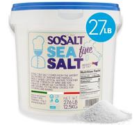 SOSALT DAL MARE DI TRAPANI - Fine Natural Sea Salt, 27.56 lbs (12.5 kg)