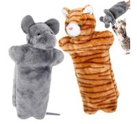 Sosation 2 Pcs Cat Wrestling Toy Glove Puppet 15.75" Large Cat Puppet Wrestler Interactive Glove for Fun, Playing, Soft Safe Kitten Mitten Doll for Indoor Exercise & Mental Stimulation Kitten Toy Gift