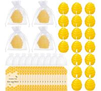 Sosation 20 Sets Beehive Candle Honeycomb Votive Candles with Thank You Tags and Organza Gift Bags for Baby Shower Party Favor Bee Themed Party Decorations Centerpieces for Tables