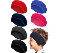 Sosation Pack of 12 Children's Ear Warmers Fleece Winter Headbands Stretch Warm Running Headbands Cold Weather Earmuffs Sport Warm Earmuffs for Boys Girls Yoga Skiing Riding, Black, dark blue, light