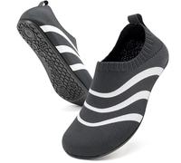 Sosenfer Mens Womens Slip On Slippers Unisex Slip-On Slippers, 1320 dark grey, 5 UK