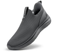 Sosenfer Slip On Trainers Men's Hands Free Without Shoes Laces Sports Shoes Running Shoes Lightweight Breathable Non-Slip Shoes for Sports, Leisure, Fitness, Jogging, Walking, 1671 Dark Grey, 10 UK