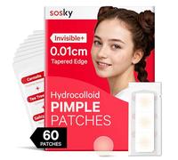 Sosky Pimple Patches for Face, Hydrocolloid Acne Patches, Zit Sticker for Face and Skin 60 Count 10mm
