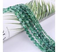 SOSMAR 120 Pcs 6mm Green Chalcedony Beads Natural Round Stone Beads Loose Gemstone Semi-Precious Gemstones for Jewelry Making Bracelet Necklace