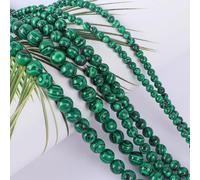SOSMAR 120 Pcs 6mm Green Malachite Beads Natural Round Stone Beads Loose Gemstone Semi-Precious Gemstones for Jewelry Making Bracelet Necklace