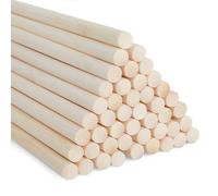 SOSMAR 50Pcs Bamboo Dowel Rods 30CM/11.8 inch x 8 MM, Wooden Dowels, Unfinished Natural Wooden Sticks for Crafting Projects, Art Projetcts, DIY Paint Stirrer Sticks