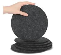 SOSMAR 6 Felt Coasters Plant Coaster Felt Mat for Pots/Glasses/Vases, Plant Pot Mat for Gardening, Indoor, Table Protector Table Mats 20cm/ Grey