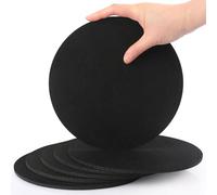 SOSMAR 6 Felt Coasters Plant Coaster Felt Mat for Pots/Glasses/Vases, Plant Pot Mat for Gardening, Indoor, Table Protector Table Mats 20cm/ Black