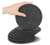 SOSMAR 8 Felt Coasters Plant Coaster Felt Mat for Pots/Glasses/Vases, Plant Pot Mat for Gardening, Indoor, Table Protector Table Mats 15cm/ Grey
