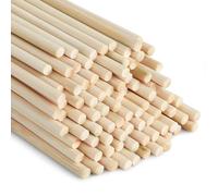 SOSMAR 90Pcs Bamboo Dowel Rods 30CM/11.8 inch x 5 MM, Wooden Dowels, Unfinished Natural Wooden Sticks for Crafting Projects, Art Projetcts, DIY Paint Stirrer Sticks