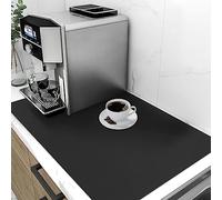 SOSMAR Draining Mat, Super Absorbent Quick Dry Dish Drying Pad, Kitchen Dish Drainer Mat for Sink, Non-Slip Counter Protector for Coffee Machine, Black, 40x60cm