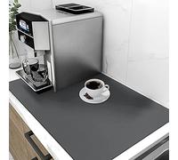 SOSMAR Draining Mat, Super Absorbent Quick Dry Dish Drying Pad, Kitchen Dish Drainer Mat for Sink, Non-Slip Counter Protector for Coffee Machine, Grey, 40x60cm