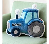 SosnSusn Custom Cute Tractor Shaped Pillow with Name, Double-Sided Personalised Pillow for Bed Sofa Car Couch Decor Cushion Birthday, Christmas, Valentine's Day Gifts for Men Women Family Friends
