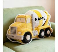 SosnSusn Custom Cute Truck Shaped Pillow with Name, Double-Sided Personalised Pillow for Bed Sofa Car Couch Decor Cushion Birthday, Christmas, Valentine's Day Gifts for Men Women Family Friends