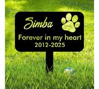 SosnSusn Personalised Dogs Remembrance Gifts Bereavement Gifts for Loss of Dog Custom Pet Memorial Gifts Dogs Graveside Ornaments Unique Garden Memorial Plaques Metal Dog Grave Marker