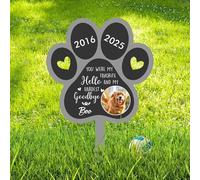 SosnSusn Personalised Dogs Remembrance Gifts Bereavement Gifts for Loss of Dog Custom Pet Memorial Gifts Dogs Graveside Ornaments Unique Garden Memorial Plaques Metal Dog Grave Marker