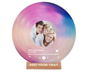 SosnSusn Personalised Vinyl Record Custom Spotify Plaque Picture Frame Photo Personalised Photo Gifts for Girlfriend Boyfriend Couples Anniversary Birthday Valentines Gifts For Him Her