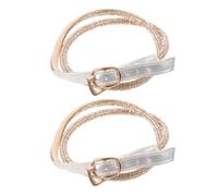 Sosoport 1 Pair Adjustable Pu Leather Ankle Wrap Shoe Straps for Heels and Sandals, Bling Crossstrap Design Prevents Slipoffs, Suitable for Event Transitions and Everyday Commutes