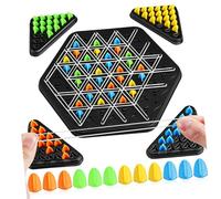 Sosoport 1 Set Chain Triangle Chess Game Tricky Multiplayer Strategy Board Game for Family Portable Fun for Players Interactive