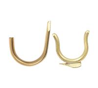 Sosoport 1 Set Copper Trumpet Finger Hooks - Adjustable Thumb Back Finger Hooks for Trumpet Accessories (Gold)