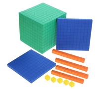 Sosoport 1 Set Math Counting Cubes for Primary School Math Manipulatives Level Decimal Model for Educational Activities and Demonstrations