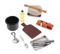 Sosoport 1 Set Miniature Kitchen Baking Tool Set Tiny Baking Tray Accessories for Cooking Dollhouse Ornaments Lightweight Design for Creative Play