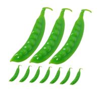 Sosoport 10 Pcs Realistic Artificial Peas Decor Fake Vegetable Ornaments for Home Kitchen and Retail Spaces High Realism Props for Learning and Decoration