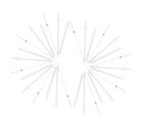 Sosoport 10 Sets Quartz Wall Clock Movement Mechanism Kit with Non-Ticking Metal Clock Hands Replacement for DIY Cross Stitch and