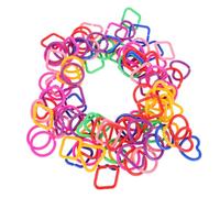 Sosoport 100 Pcs Geometric Link Rings for Babies Colorful Plastic Chain Links Infant Educational Play Toys for Early Learning and Sensory Development