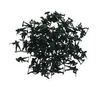 Sosoport 100 Pcs Little Army Men Toy Soldiers Plastic Army Figures Set for Kids 4 Colors 10 Styles for Creative Play and Military-Themed Parties