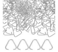 Sosoport 100 Pcs Triangle Ring Buckles Triangle Open Jump Rings Iron Silver Stylish Versatile Modern Sl onnectors for DIY Crafts and Keychains