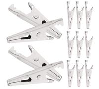 Sosoport 100pcs Alligator Clips Sleek Metal Clamps for Electrical Testing DIY Crafts Jewelry Making Laboratory Use Versatile Clips for Reliable Grip