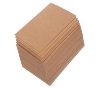 Sosoport 100pcs Brown Kraft Memo Cards 15x10cm DIY Blank Greeting Postcards Vintage Handmade Message Cards for Crafting and Writing