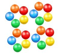 Sosoport 100pcs Colorful Plastic Raffle Balls Hollow Openable Game Balls for Party Drawing Activities Vending Machine Prize Capsules Bright Multi Color
