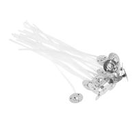 Sosoport 100pcs Cotton Candle Wicks White Cotton Wick for Candles Consistent Safe Burning
