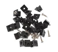 Sosoport 100Pcs Drawer Sagging Wedges with Nickel-Plated M3.5X16 Screws Plastic Drawer Bottom Corner Braces for Cabinet and Dresser Reinforcement Furniture Repair Kit for Bottom Support