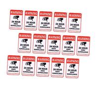 Sosoport 100pcs Fade Resistant Video Warning Stickers Security Camera Sign for Indoor Outdoor Use No Trespasser Adhesive Surveillance Decals