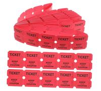 Sosoport 100Pcs Raffle Tickets for Events Fundraisers and Parties Red Ticket for School Activities Carnivals and Drawings for Various Occasions