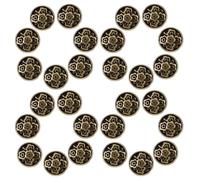 Sosoport 100pcs Retro Style Metal Mini Buttons Round Tiny Double Buttons for Doll Clothing DIY Crafts Doll Garment Accessories