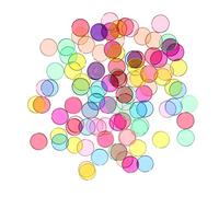 Sosoport 100Pcs Round Learning Discs for Educational Mathematics Tool Safe Math for Early Learning Activities and Cognitive Development