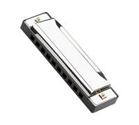 Sosoport 10holes Blues Harmonica Key of c Silver Mouth Organ for Beginners Boys and Girls Adults Portable Musical Instrument Toy