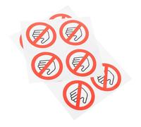 Sosoport 10pcs 20mm Do Not Touch Sticker Self-Adhesive Safety Warning Sign Decal for Machine Caution and Security Use