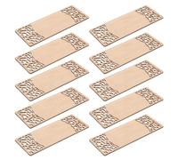 Sosoport 10pcs Bamboo Bookmarks Bulk Set, Blank Decorative Wood Bookmarks for DIY Crafting, Wedding Favors, and Reading Accessories